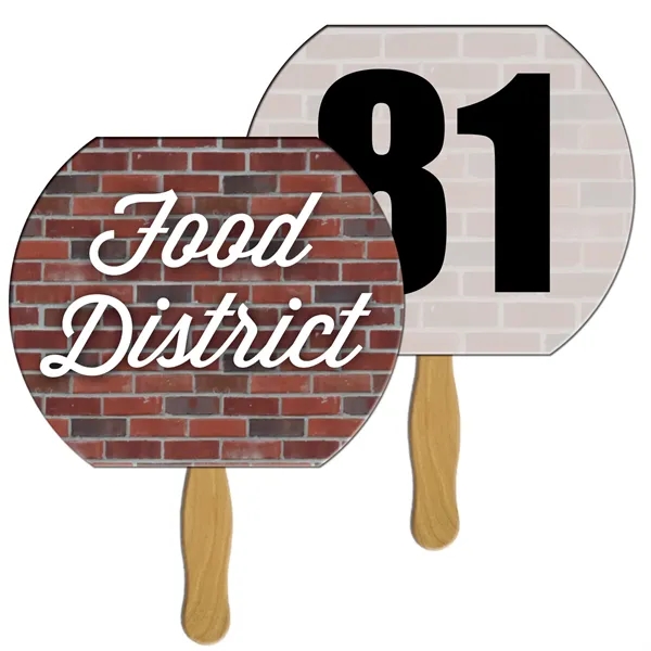 Oval shape auction fan with hidden wooden stick.... from ASI 67620 Lion Circle Corp / Lion/Circle