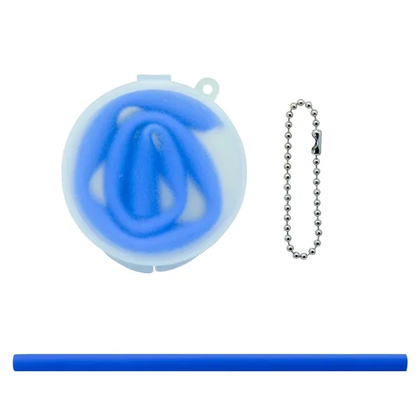 Silicone Straw with Round box... from ASI 39820 Opusline (Benmex) / Opus Line