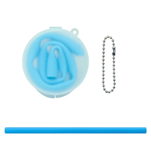 Silicone Straw with Round box... from ASI 39820 Opusline (Benmex) / Opus Line