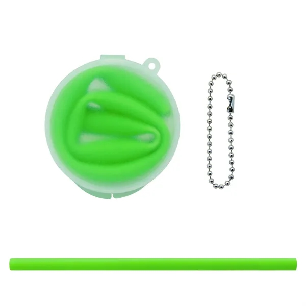Silicone Straw with Round box... from ASI 39820 Opusline (Benmex) / Opus Line