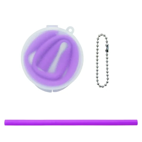 Silicone Straw with Round box... from ASI 39820 Opusline (Benmex) / Opus Line