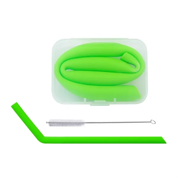 Bent Silicone Straws with Rectangular box... from ASI 39820 Opusline (Benmex) / Opus Line