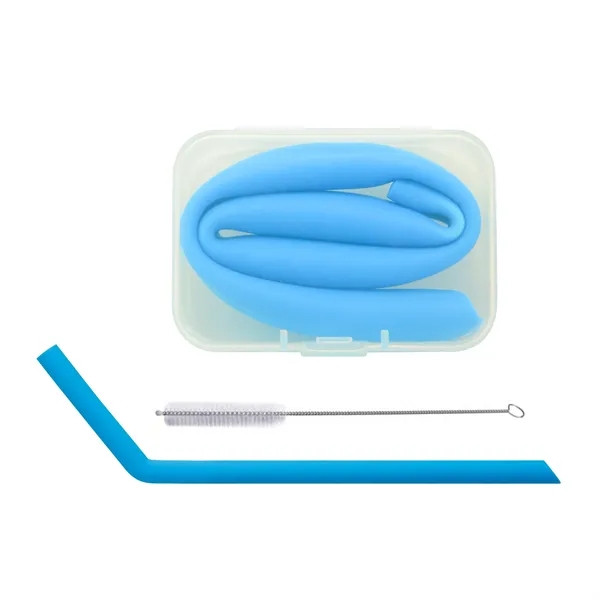 Bent Silicone Straws with Rectangular box... from ASI 39820 Opusline (Benmex) / Opus Line