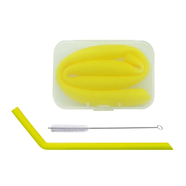 Bent Silicone Straws with Rectangular box... from ASI 39820 Opusline (Benmex) / Opus Line