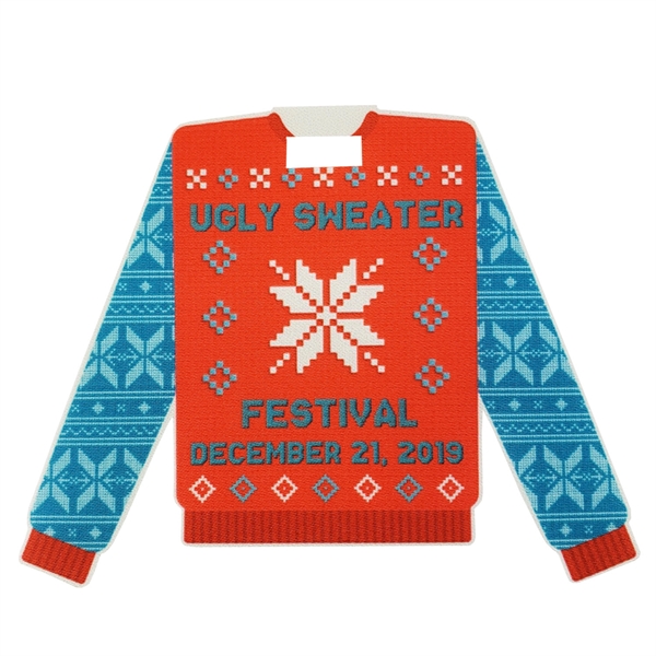 USA Made one side 4CP dye sublimation printed Christmas ornament, cut-to-shape,... from ASI 90160 Suntex Industries