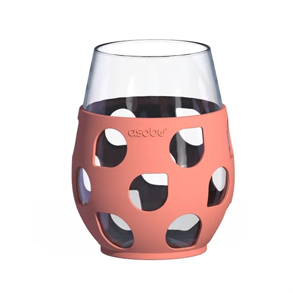 Stemless wine glass with silicone cozy, 17 oz./502 ml.... from ASI 31518 ADNART / Ad-N-Art