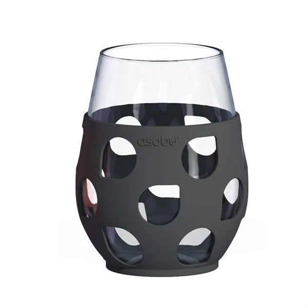 Stemless wine glass with silicone cozy, 17 oz./502 ml.... from ASI 31518 ADNART / Ad-N-Art