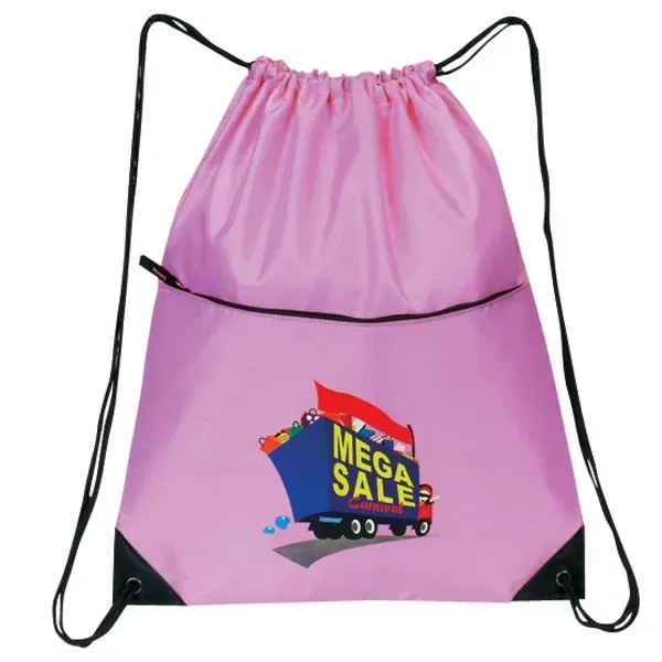 Made of 210 denier nylon, this all-purpose drawstring tote measures 15"... from ASI 46420 Continental Mkting Svc Inc / CMBags