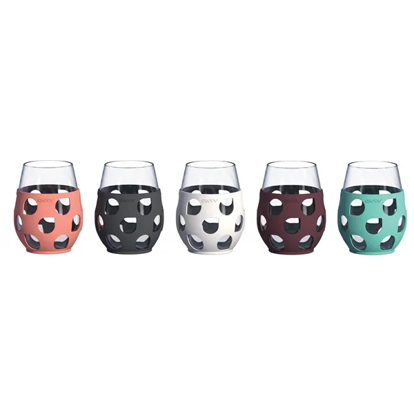 Gift set of 4 stemless wine glasses with silicone cozies, 17... from ASI 31518 ADNART / Ad-N-Art