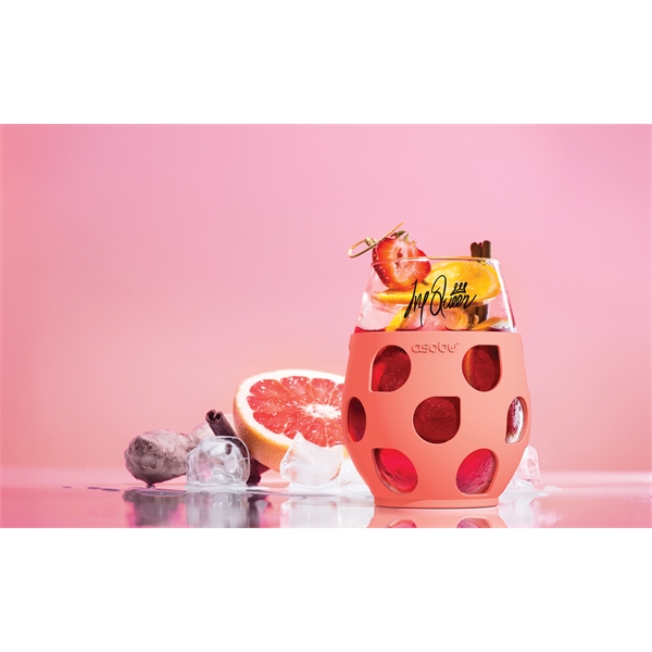 Gift set of 4 stemless wine glasses with silicone cozies, 17... from ASI 31518 ADNART / Ad-N-Art