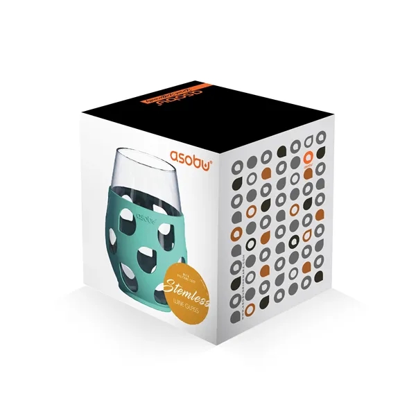 Gift set of 4 stemless wine glasses with silicone cozies, 17... from ASI 31518 ADNART / Ad-N-Art