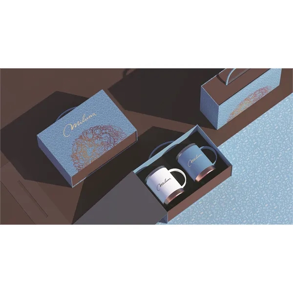 Vacuum insulated coffee mug gift set with copper lining and adjustable... from ASI 31518 ADNART