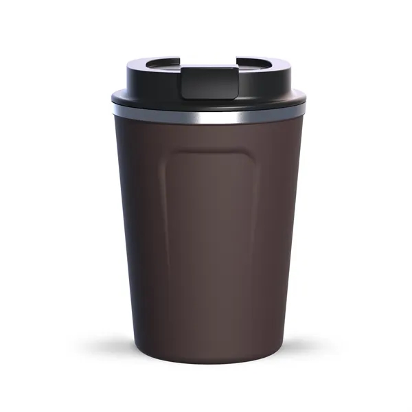 Coffee cup with easy grip handle and flip top spill proof... from ASI 31518 ADNART