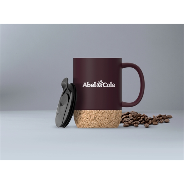 Ceramic mug set with built-in cork coaster, 12oz/355ml.... from ASI 31518 ADNART