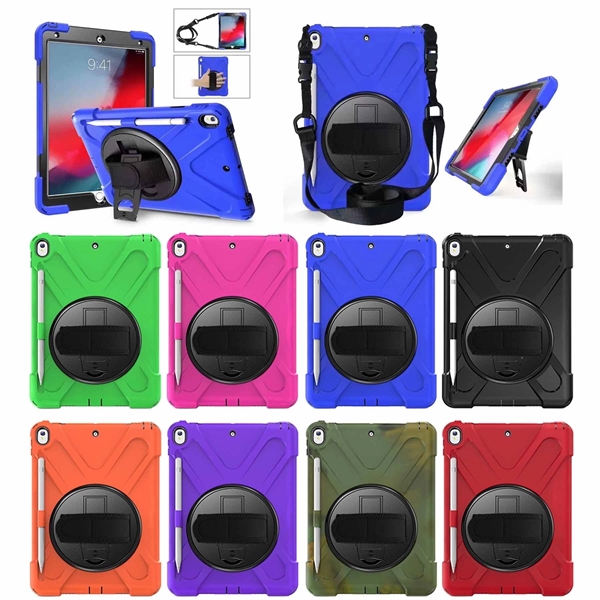 iPad 10.2" 9th/8th/7th Gen Shockproof Case with Hand Strap + Shoulder... from ASI 79909 Promotek / Promotek™