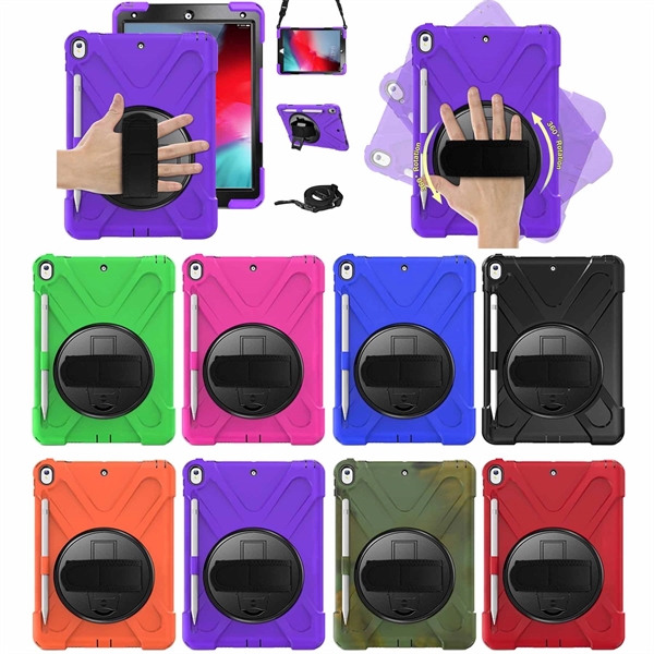 iPad 10.2" 9th/8th/7th Gen Shockproof Case with Hand Strap + Shoulder... from ASI 79909 Promotek / Promotek™