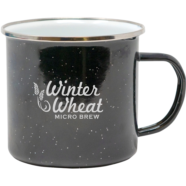 A homey 16 ounce enamel finished mug.... from ASI 61966 HPG / Best Promotions USA