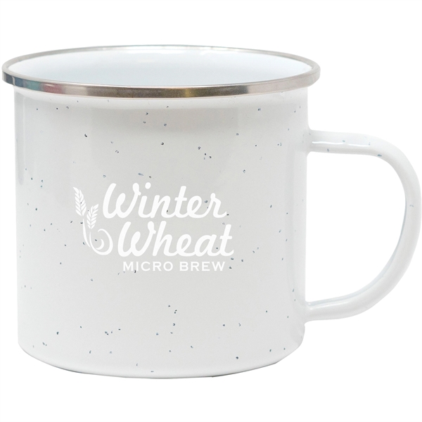 A homey 16 ounce enamel finished mug.... from ASI 61966 HPG / Best Promotions USA