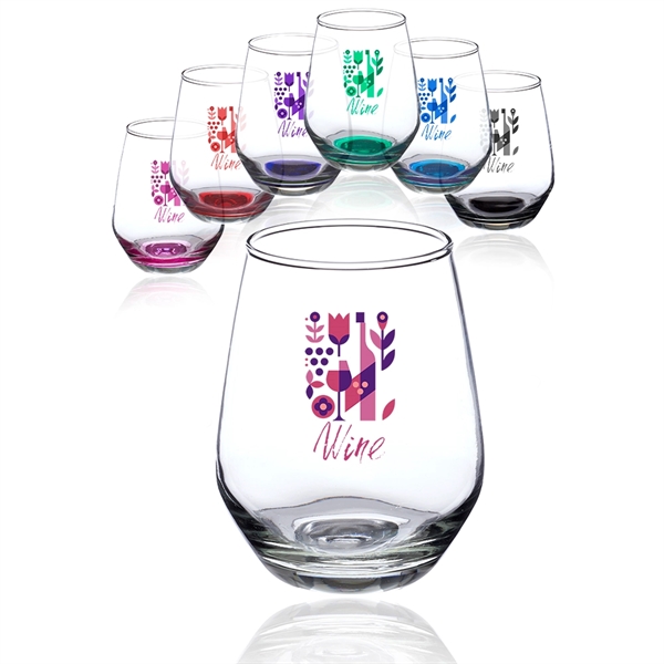 12 oz. wine glass with stemless design, brim and handful base.... from ASI 39552 BEL Promo