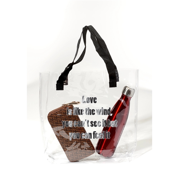 6" x 12" x 12" clear plastic tote bag with handles.... from ASI 39552 BEL Promo