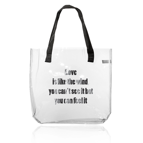 6" x 12" x 12" clear plastic tote bag with handles.... from ASI 39552 BEL Promo