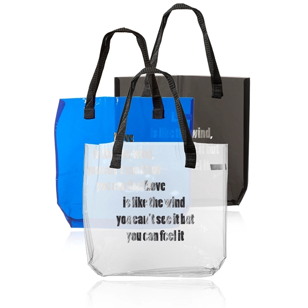 6" x 12" x 12" clear plastic tote bag with handles.... from ASI 39552 BEL Promo