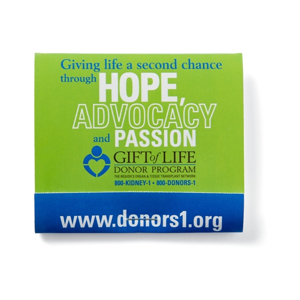 3 1/4" x 2 3/4" matchbook of eco-friendly seed embedded paper.... from ASI 63549 Jornik Manufacturing Corp / Jornik