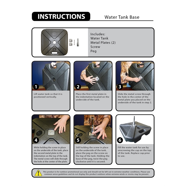 Black plastic tank water base for portable banners... from ASI 80228 Quinn