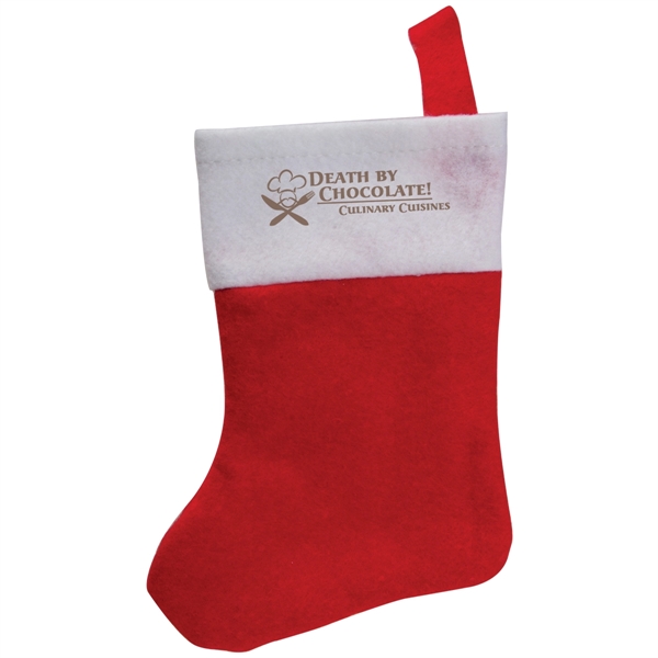 Felt stocking with white trim and three color choices.... from ASI 62190 Illini