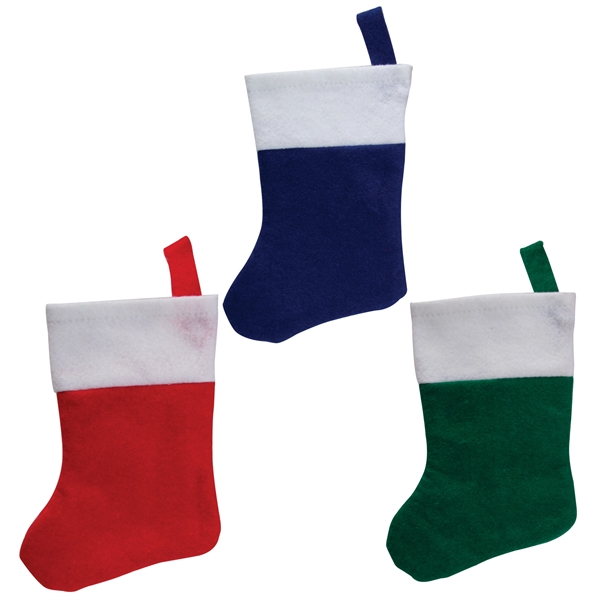 Felt stocking with white trim and three color choices.... from ASI 62190 Illini