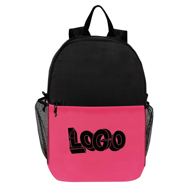 Lightweight backpack with large main zippered compartment, packable zippered hanging interior... from ASI 46420 Continental Mkting Svc Inc / CMBags