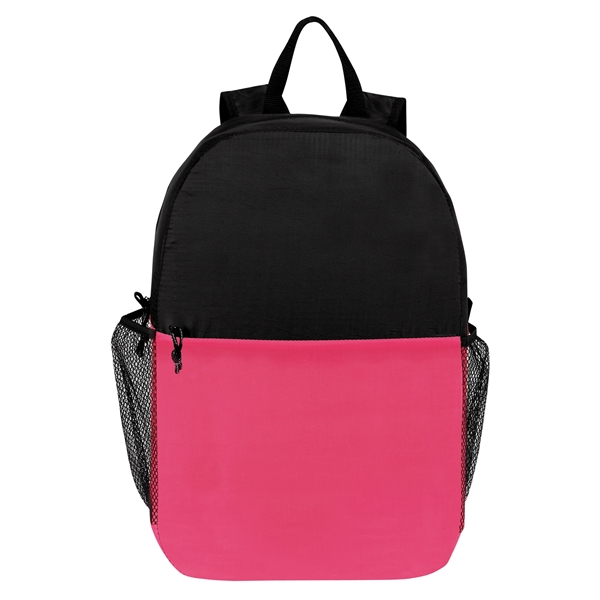 Lightweight backpack with large main zippered compartment, packable zippered hanging interior... from ASI 46420 Continental Mkting Svc Inc / CMBags
