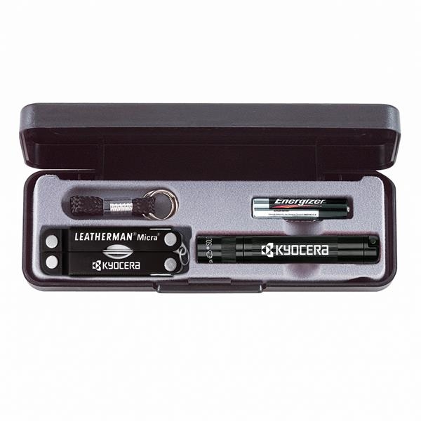 Mag-Lite flashlight featuring a stainless steel tool with spring-action scissors, knife... from ASI 46170 Compass Industries Inc