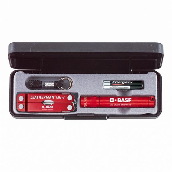 Mag-Lite flashlight featuring a stainless steel tool with spring-action scissors, knife... from ASI 46170 Compass Industries Inc