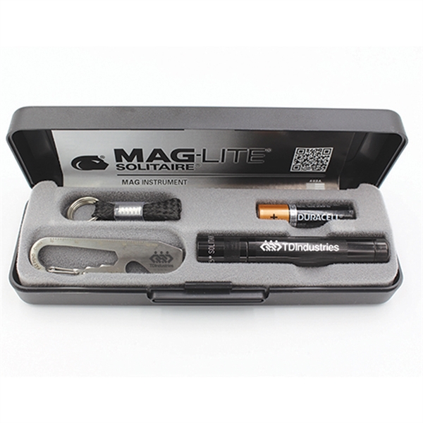 Mag-Lite flashlight with a stainless steel Doohickey tool with multiple functions.... from ASI 46170 Compass Industries Inc