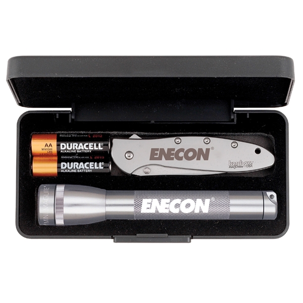 Gift set that includes a MagLite flashlight, two AA batteries and... from ASI 46170 Compass Industries Inc