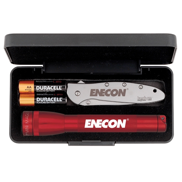 Gift set that includes a MagLite flashlight, two AA batteries and... from ASI 46170 Compass Industries Inc