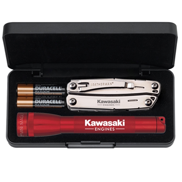 Mini flashlight with a 4" long when closed tool combination set.... from ASI 46170 Compass Industries Inc