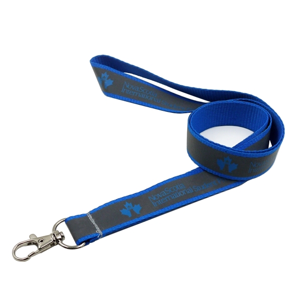 Reflective polyester lanyard in 3/4" and 1" widths with 36" ribbon... from ASI 37218 Athena Promo (tm)
