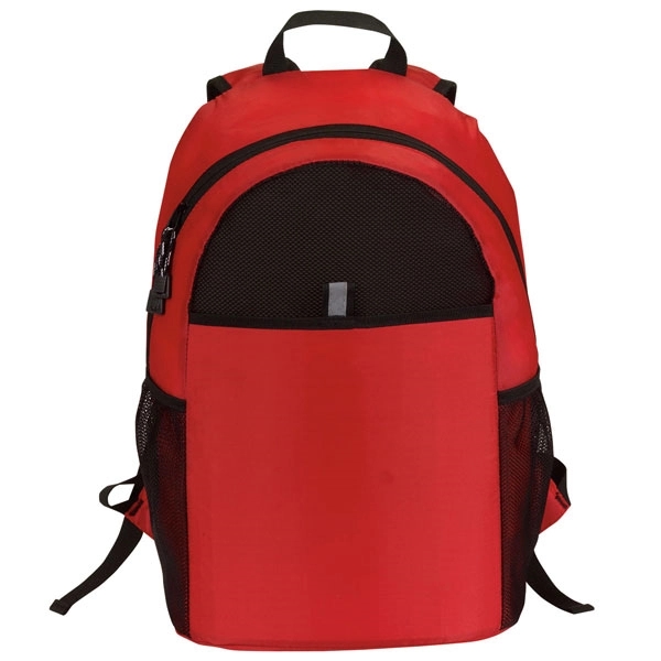 Lightweight backpack that can fold into its own hanging zipper pocket.... from ASI 46420 Continental Mkting Svc Inc / CMBags