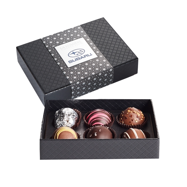 6 Piece Belgian Chocolate Truffle Box.... from ASI 71685 Midnite Snax®