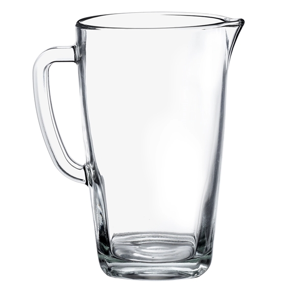 42 oz. clear glass pitcher with comfortable handle.... from ASI 39552 BEL Promo