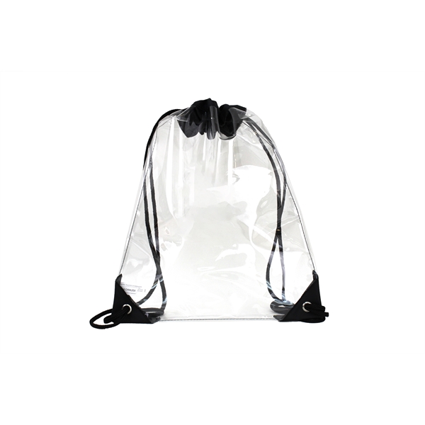 14" x 17" clear PVC drawstring backpack with reinforced corners and... from ASI 37980 Bagworld / BagWorld
