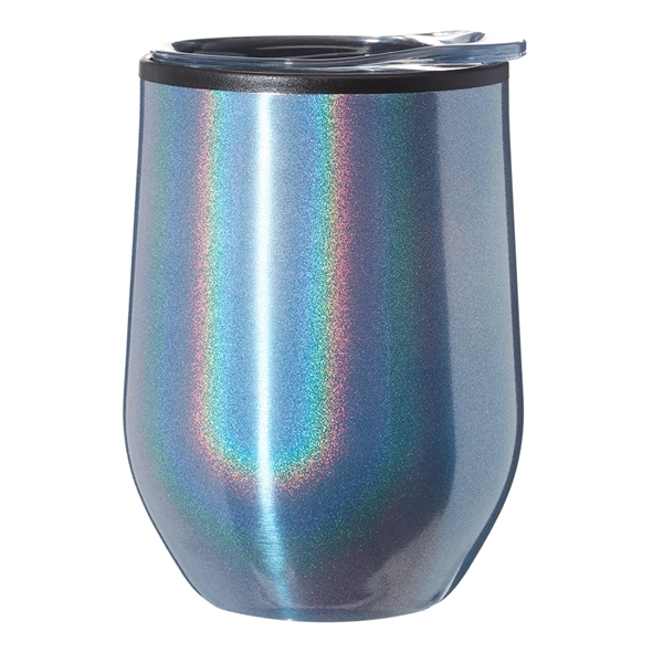 12 oz., stemless wine glass with lid, stainless steel exterior, iridescent... from ASI 39552 BEL Promo