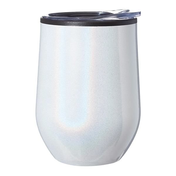 12 oz., stemless wine glass with lid, stainless steel exterior, iridescent... from ASI 39552 BEL Promo