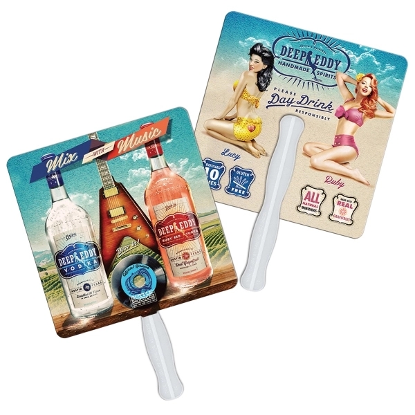 Square digital economy fans with double sided film lamination.... from ASI 67620 Lion Circle Corp / Lion/Circle