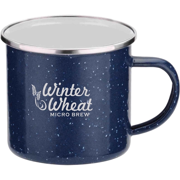 A homey 16 ounce enamel finished mug.... from ASI 61966 HPG / Best Promotions USA