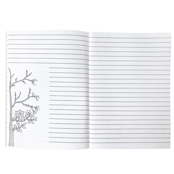 5" x 7" 96-page doodle Kraft notebook with starter art to... from ASI 63549 Jornik Manufacturing Corp / Jornik