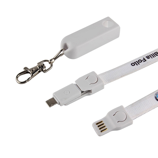 ABS plastic and polyester 3-in-1 wrist charging cable and wristband with... from ASI 37218 Athena Promo (tm)