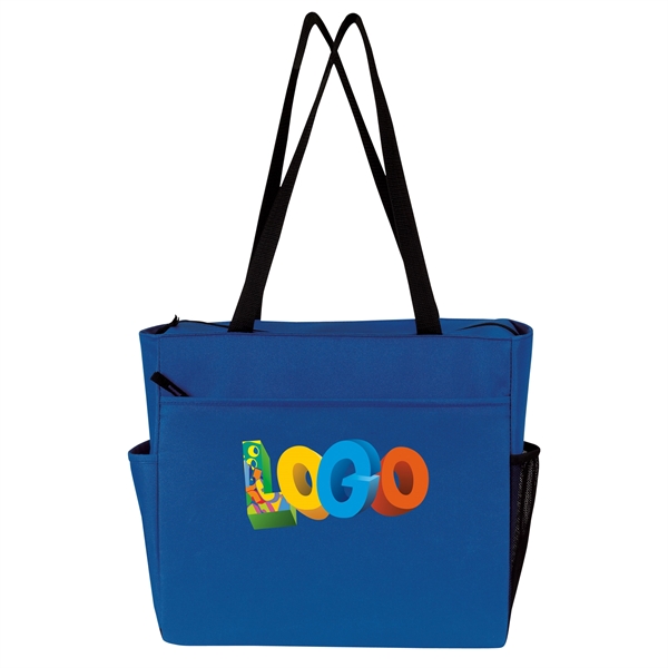 20.5" x 12.5" tote bag with zippered large compartment, luggage loop,... from ASI 46420 Continental Mkting Svc Inc / CMBags